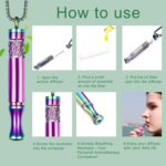 Anxiety Relief Pendant Mindfulness Breathing Necklace - Essential Oil Diffuser & Personal Inhaler Aromatherapy Necklaces for Women & Men (Rainbow) - Image 7
