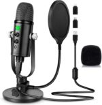 Microphone for Podcast, USB Microphone Kit for Phone, PC/Micro/Mac/Android,Professional Plug&Play Studio Mic with Stand for Gaming, Online Chatting, Videos, Voice Overs, Streaming - Image 2