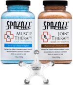 Spazazz Hot Tub Aromatherapy Spa and Bath Salts Crystals 2 Pack Bundle- One 19 Oz Jar Each Spazazz Muscle Therapy and Joint Therapy Plus a 5 Point Massager- Safe for All Spa and Hot Tub - Image 2