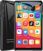 MP3 Player 64GB with Bluetooth and WiFi, HiFi Lossless Sound 5” 1080P Full Touch Screen HD Video MP4 Player with Spotify, Pandora, Amazon Music, Support Download Android APP, Up to 512GB, Black - Image 2