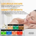 Hot Tub & Spa Bath Salt Aromatherapy Crystals - Spazazz Escape Collection 4 Oz 7-Pack Sampler & Hot Cold Towel - Lavender, Lime Coconut, Green Tea, Vanilla Jasmine, Kiwi Pear, Grapefruit, Pomegranate - Image 7