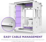 NZXT H9 Flow RGB+ (2025) – Large Dual-Chamber ATX Mid-Tower Airflow PC Case – Includes 7 RGB Fans (6 x 140mm, 1 x 120mm) & Control Hub – 420mm Radiator Support – Back-Connect Ready – White - Image 10