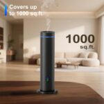 Waterless Diffuser, 1000 Sq.Ft Coverage, Essential Oil Diffuser with Tilt-Safe, Remote Control, Adjustable Mist Mode, Mood Lights Aromatherapy Diffuser for Home, Large Room, Office, Hotel, Black - Image 8