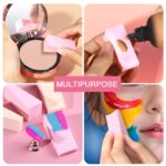 Teenitor 48 Pieces Makeup Sponge Blender For Face Curve Blending, Latex Free Small Wedge Shaped Smooth Apply Beauty Sponge Applicator For Liquid Cream Foundation Halloween Costume Festival Makeup - Image 7