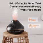 Essential Oil Diffuser,Aroma Scent Diffusers for Home Fire Flame Aromatherapy Diffuser, 160Ml Ultrasonic Cool Mist Humidifier with 7 Color Led Lights Quiet Waterless Auto Shuts-Off - Image 4