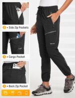 baleaf Women's Hiking Pants Quick Dry Lightweight Water Resistant Elastic Waist Cargo Pants for All Seasons - Image 6
