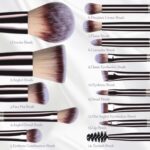 BS-MALL Makeup Brushes Set 14 Pcs with 1 Pcs Makeup Sponge – Essential Foundation Powder Concealers, Eye Shadows, Blush Makeup Brushes with Travel Makeup Case (Champagne) - Image 5