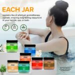 Hot Tub & Spa Bath Salt Aromatherapy Crystals - Spazazz Escape Collection 4 Oz 7-Pack Sampler & Hot Cold Towel - Lavender, Lime Coconut, Green Tea, Vanilla Jasmine, Kiwi Pear, Grapefruit, Pomegranate - Image 5