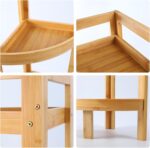 3-Tier Bamboo Corner Shelf, Plant Corner Display Shelf, Multipurpose Shelving Unit for Small Space, Living Room, Easy Assembly, Natural - Image 8