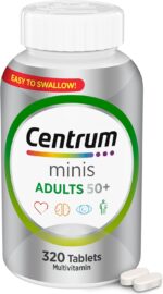 Centrum Minis Silver Multivitamin Tablet for Adults 50 Plus, Multimineral Supplement, Vitamin D3, B-Vitamins, Gluten Free, Non-GMO Ingredients, Supports Memory and Cognition in Older Adults - 320 Ct - Image 2