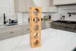 Lipper International 8305 Bamboo Wood Stackable 5-Bottle Wine Rack, 20-3/4" x 5-3/8" x 4-3/4" - Image 10