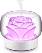 Diffusers for Essential Oils Large Room: SEVEYEE 500ml Aromatherapy Diffuser for Home Bedroom - Big Capacity Running 24 Hours Waterless Auto Off with 7 Colors Lights - White - Image 3