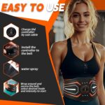 Fitness Belt,Model KLT-07,ABS Stimulator,Ab Machine,Abdominal Toning Belt,Fitness Training Ab Trainer Equipment for Home,Fitness Strength Training Workout Equipment for Men and Women Orange red - Image 4
