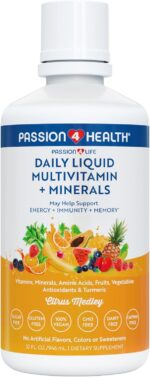 Mega Liquid Multivitamins, Trace Minerals, Amino Acids, Turmeric for Adults, Men, Women, Teens, Kids, Non-GMO, No Soy, No Dairy - Image 2