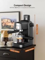 KEENSTAR 3.5Bar Espresso Machine with Milk Frother, 800W Compact Espresso and Cappuccino Machine with Preheating Function, 4 Cup Espresso Maker for Cappuccino or Latte, Gift for Coffee Lover - Image 7