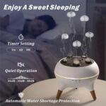 Essential Oil Diffuser 250ML Dancing Jellyfish Aromatherapy Diffuser Humidifier with 7 Colors LED Lights,Remote Control,Plug in for Bedroom,Office (White) - Image 7