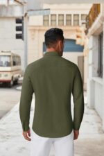 COOFANDY Men's Long Sleeve Button Down Shirts Casual Untucked Dress Shirt Beach Wedding Shirts - Image 6