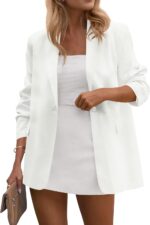 PRETTYGARDEN Blazers for Women Business Casual Outfits 2025 Fall Open Front Long Sleeve Suit Jackets Office Work Clothes - Image 4