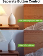 InnoGear Oil Diffuser, 150ML Ceramic Diffuser for Essential Oils Handcrafted Aromatherapy Diffuser Ultrasonic Cool Mist Humidifier with 2 Mist Modes Waterless Auto Off for Room Office, White - Image 5