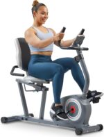 Sunny Health & Fitness Essentials Series Magnetic Smart Recumbent Bike with Exclusive SunnyFit App Enhanced Bluetooth Connectivity – SF-RB422003 - Image 8