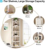 Tribesigns 6 Tier Corner Shelf, 70.9 Inch Tall Corner Bookshelf Small Bookcase Modern Corner Shelving Unit Storage Rack for Living Room, Home Office, Kitchen, Small Space (White) - Image 7