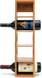 Lipper International 8305 Bamboo Wood Stackable 5-Bottle Wine Rack, 20-3/4" x 5-3/8" x 4-3/4" - Image 4