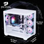MLOONG Gaming PC,AMD Ryzen 5 5500 4.2 GHz,AMD Radeon RX 6600 8GB Desktop Computer,1TB NVMe SSD,16GB DDR4 3200MHz, Air Cooled Prebuilt,650W PSU,Windows 11 Home & AI Powered Gamer PC, White - Image 3