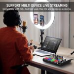 Facmogu Podcast Equipment Bundle, F998 Live Sound Card with BM800 Recording Studio Microphone, Professional Live Sound Card w/Dj Mixer Effects & Voice Changer for Live Streaming Gaming YouTube TikTok - Image 4