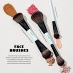 Jessup Makeup Brushes Set 10pcs, Double Sided Foundation Contour Blush Highlight Blending Eyebrow Brush Eyeshadow Eyeliner Concealer Brush, Bright Cyan Cruelty Free Cosmetic Tools T500 - Image 5