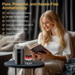 Waterless Essential Oil Diffuser Starter Kit - No Water Needed, Battery Operated Mini Scent Air Machine, Included 3x20ML Essential Oils, Portable Aromatherapy Diffuser for Home & Car & Office, Black - Image 3