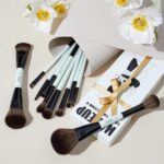 Jessup Makeup Brushes Set 10pcs, Double Sided Foundation Contour Blush Highlight Blending Eyebrow Brush Eyeshadow Eyeliner Concealer Brush, Bright Cyan Cruelty Free Cosmetic Tools T500 - Image 7
