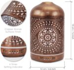 Earnest Living Essential Oil Diffuser Metal Diffuser 250 ml Timers Night Lights and Auto Off Function Home Office Humidifier Aromatherapy Diffusers for Essential Oils Gift - Image 6