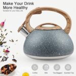 s-p Whistling Tea Kettle Stainless Steel Teapot,Teakettle for Stovetop Induction Stove Top,Fast Boiling Heat Water Tea Pot 2.2 Quart(Gray) - Image 3