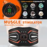 Fitness Belt,Model KLT-07,ABS Stimulator,Ab Machine,Abdominal Toning Belt,Fitness Training Ab Trainer Equipment for Home,Fitness Strength Training Workout Equipment for Men and Women Orange red - Image 6