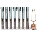 Thoughtfully Gourmet, Tea Therapy Infusion Gift Set, 7 Unique Flavors and Reusable Copper Ball Infuser, Loose Leaf Tea Set Flavors Include Peppermint, Jasmine, Vanilla Chai and More, Set of 7 - Image 4
