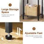 Hoctieon 2-Set 3 Tier End Table, Telephone Table Set of 2, Tall Side Table with Storage Set of 2, Small Nightstand for Small Spaces, Metal Frame, for Living Room, Bedroom, Sofa Couch, Rustic Brown - Image 8