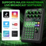 Pyle Portable Bluetooth Live Broadcast Sound Card Pro Audio Interface DJ mixer Condenser w/Microphone Set, for Streaming Podcasts Studio, Recording PC, Gaming, Phone, w/FX, Ambient Sounds - Image 7