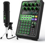 Pyle Portable Bluetooth Live Broadcast Sound Card Pro Audio Interface DJ mixer Condenser w/Microphone Set, for Streaming Podcasts Studio, Recording PC, Gaming, Phone, w/FX, Ambient Sounds - Image 10