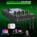 Pyle Portable Bluetooth Live Broadcast Sound Card Pro Audio Interface DJ mixer Condenser w/Microphone Set, for Streaming Podcasts Studio, Recording PC, Gaming, Phone, w/FX, Ambient Sounds - Image 12