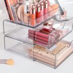 Vtopmart 3 Tier Clear Makeup Organizer with Drawer, Cosmetic Storage for Dresser Countertop and Bathroom Vanity, Beauty Holder for Lipstick Brush Skincare - Image 8