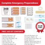 Swiss Safe 2-in-1 First Aid Kit for Car, Travel & Home, Businesses - Bonus Mini Kit for Medical Emergency Aid, Survival, Camping - FSA & HSA Eligible - 348 Pcs, Large Hardcase FAK - Image 3