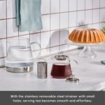 Karaca Keops Turkish Teapot with Infuser and Lid (450 ml Tea Pot & 1500 ml Induction Kettle) - Borosilicate Glass Teapot Set for Stovetops - Clear Tea Maker with 10-15 Cups Capacity - Image 9