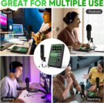 Pyle Portable Bluetooth Live Broadcast Sound Card Pro Audio Interface DJ mixer Condenser w/Microphone Set, for Streaming Podcasts Studio, Recording PC, Gaming, Phone, w/FX, Ambient Sounds - Image 6