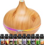HLS Aroma Diffusers for Essential Oils Large Room with 10 Essential Oils,Ultrasonic Aromatherapy Diffuser for Home Bedroom, Cool Mist Humidifier Vaporizer - Image 2