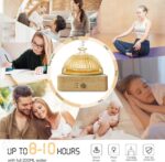Glass Dome Essential Oil Diffuser with Glass Reservoir & Wood Base-No Plastic, 200ml Ultrasonic Diffuser for Aromatherapy with Timer 7 Color Light Auto-Off for Home Office Yoga Pilates - Image 7