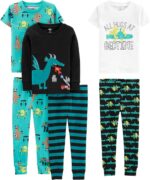 Simple Joys by Carter's Boys' 6-Piece Snug Fit Cotton Pajama Set - Image 2