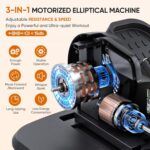 Dripex Under Desk Elliptical Machine, 3-in-1 Electric Ellipse Leg Exerciser As Seen On TV, 10 Adjustable Speed & Resistance, Seated Pedal Exerciser for Seniors with Remote, Fully Assembled - Image 4