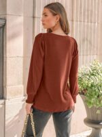 AUTOMET Long Sleeve Shirts Womens Pleated Business Casual Blouses with Smocked Cuffs - Image 5