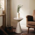 Small Drink Table, Round Martini Table, Drum End Table Side Table, Metal Accent Table,for Small Space Living Room, Bedroom, Dirt - Image 7