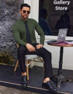 COOFANDY Mens Dress Shirts Wrinkle Free Long Sleeve Button Down Shirts Formal Business Shirt - Image 4